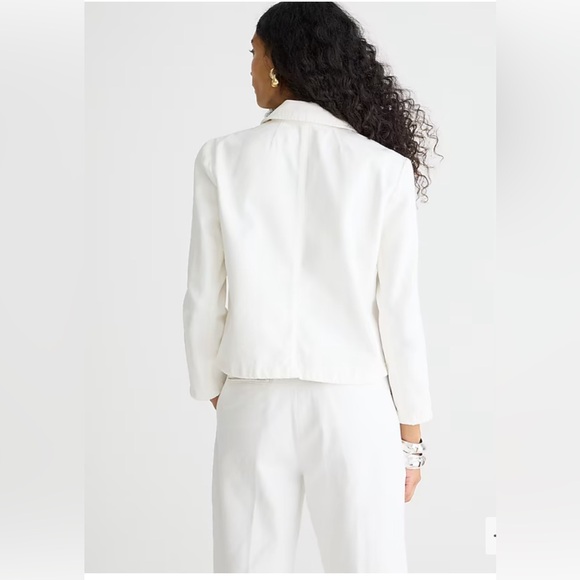 New J.Crew Size 00 Denim blazer-jacket Women’s in white - Picture 3 of 14